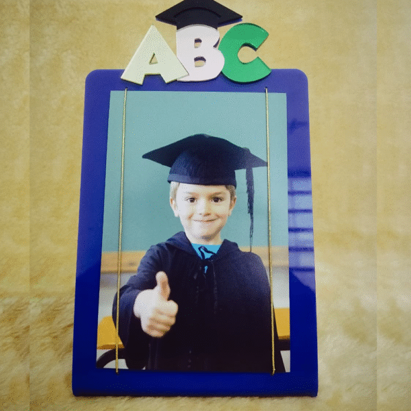 porta retrato abc de acrilico